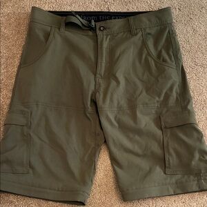 Prana Men's Green Cargo Shorts 32X32